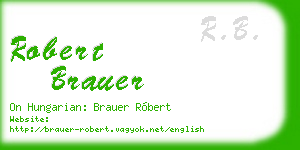 robert brauer business card